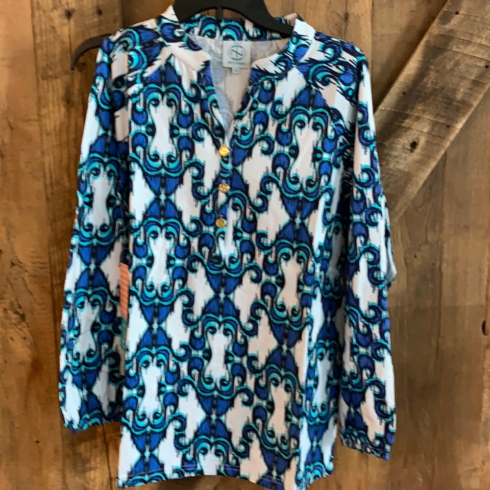NWT Tracy Negoshian Cold Shoulder Tunic XS